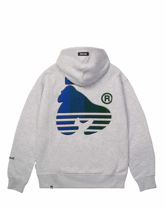 Chenille Block Fader Hood Grey