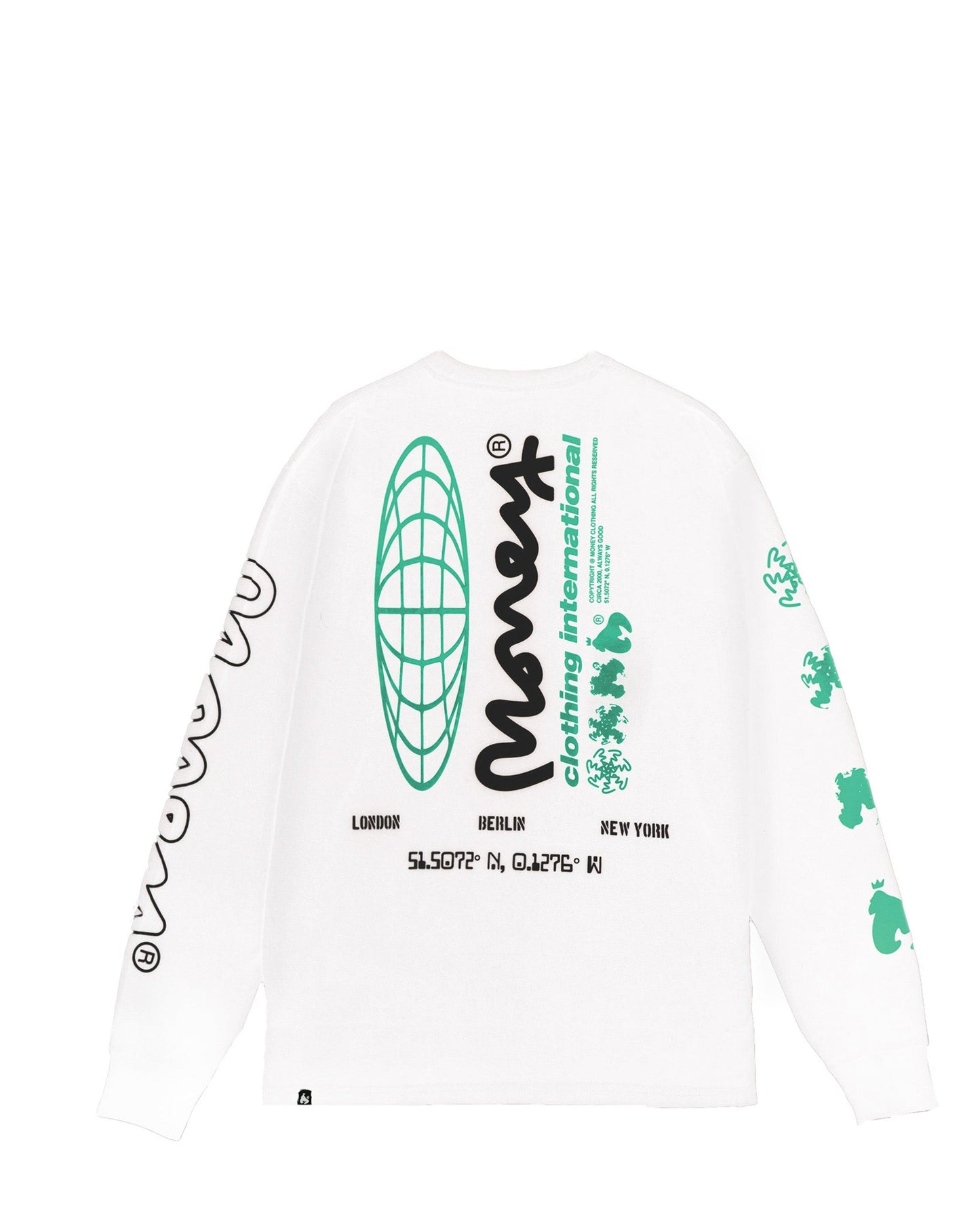 International Long Sleeve Tee White
