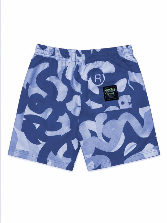 Junior Sig Camo Swim Shorts Navy/Blue