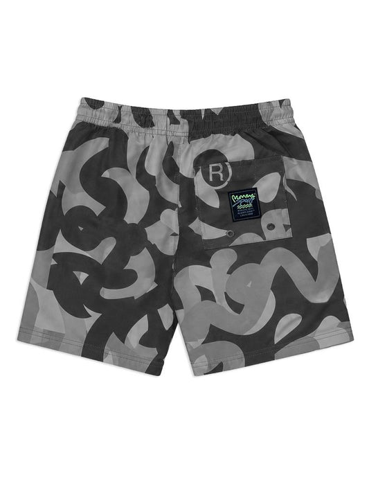 Junior Sig Camo Swim Shorts Black/Grey