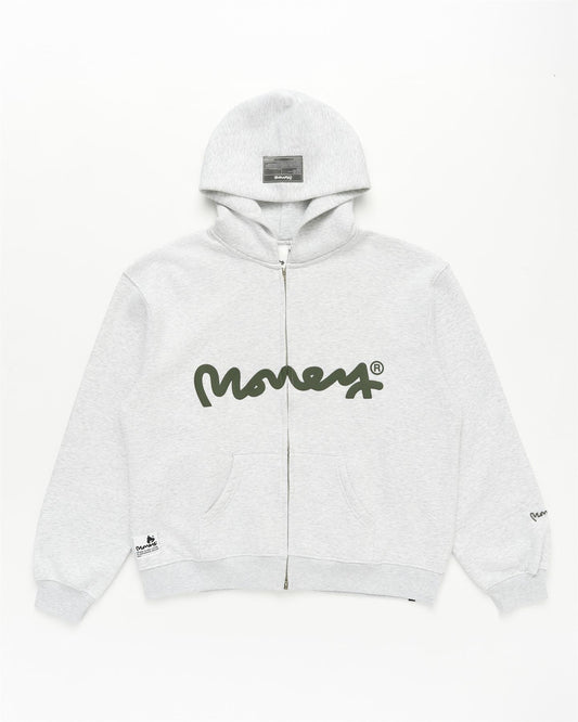 Sig Ape Heavy Weight Zip Hood Tracksuit Grey Melange