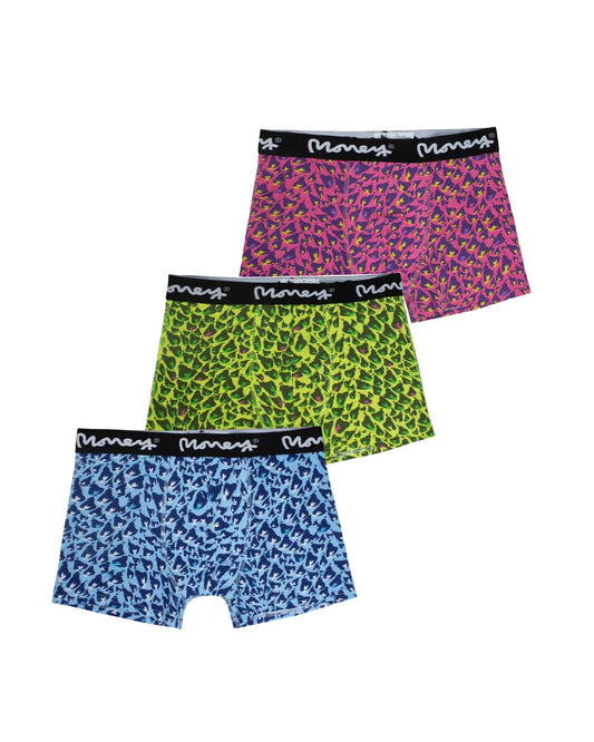 Techno Cheetah Big Repeat Boxers 3pk White