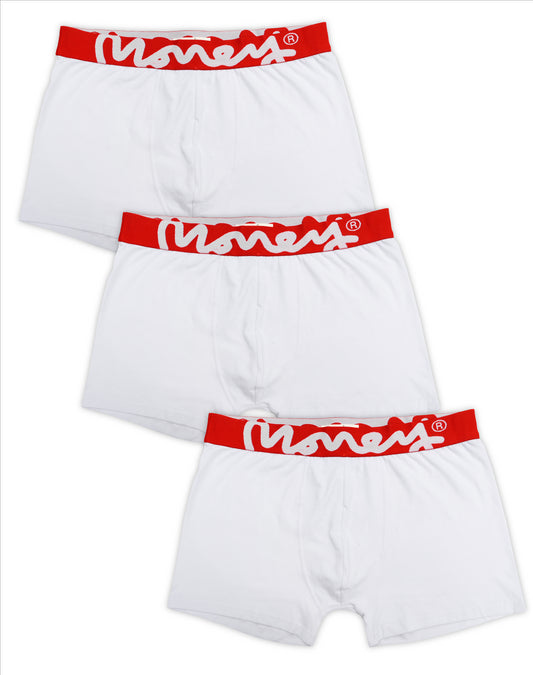 Red Chop Trunks 3pk White/White/White