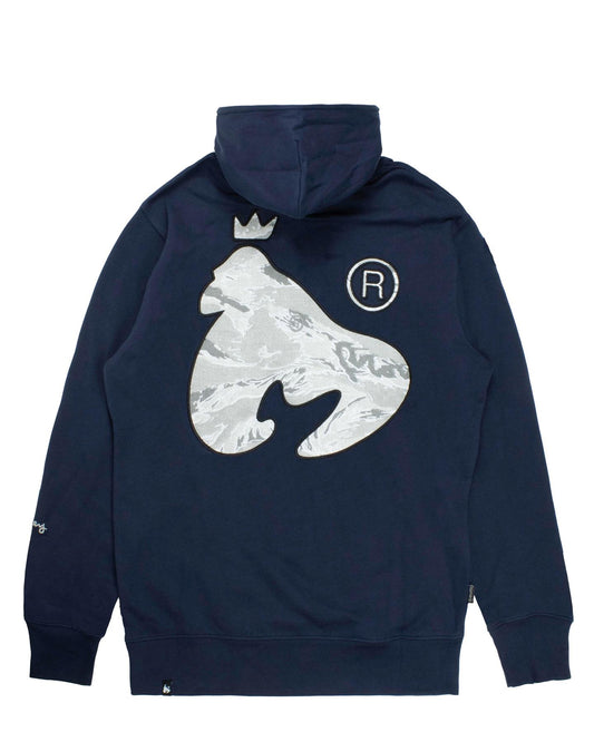 Money Camo Fill Hood Navy