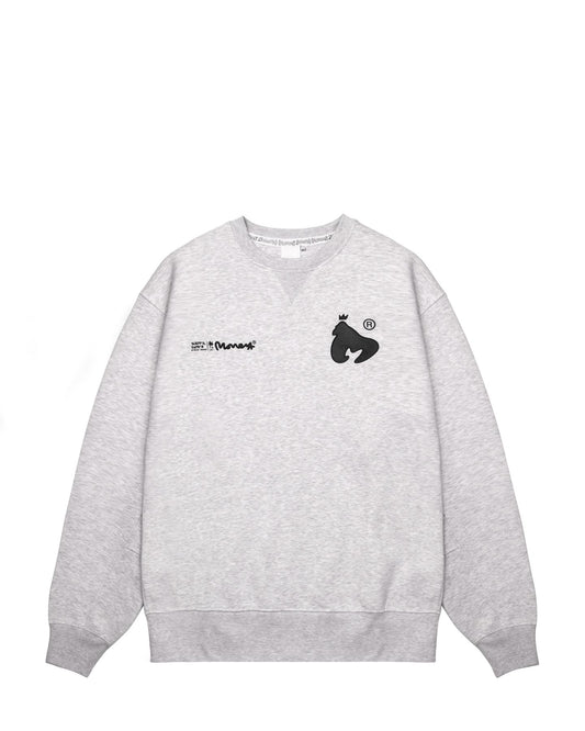 Money Ape Sig Crew Grey Melange