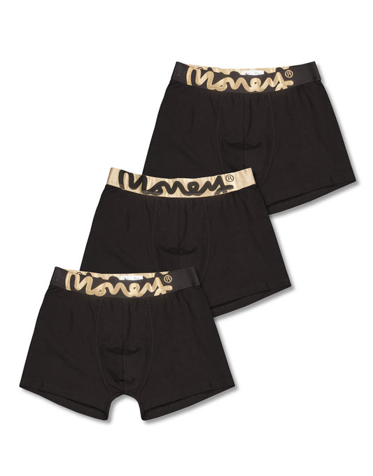 Gold Chop Boxers 3pk Black