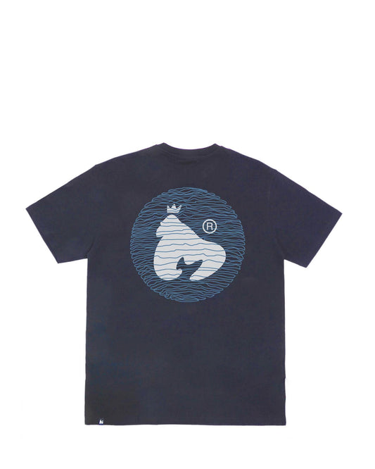 Wavy Ape Tee Navy