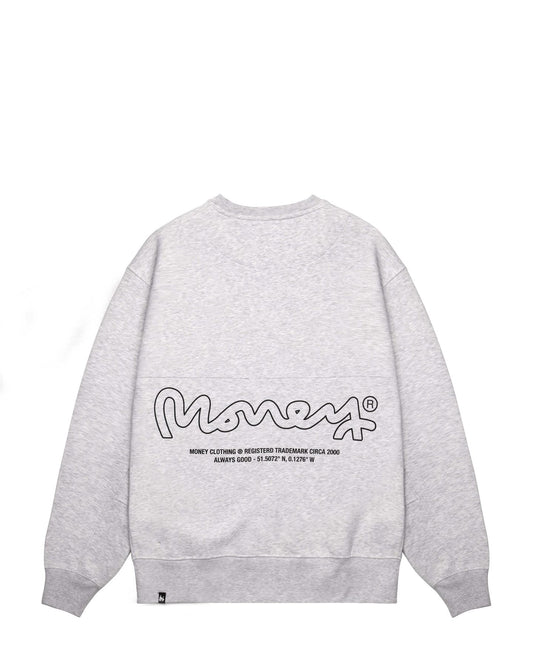 Money Ape Sig Crew Grey Melange
