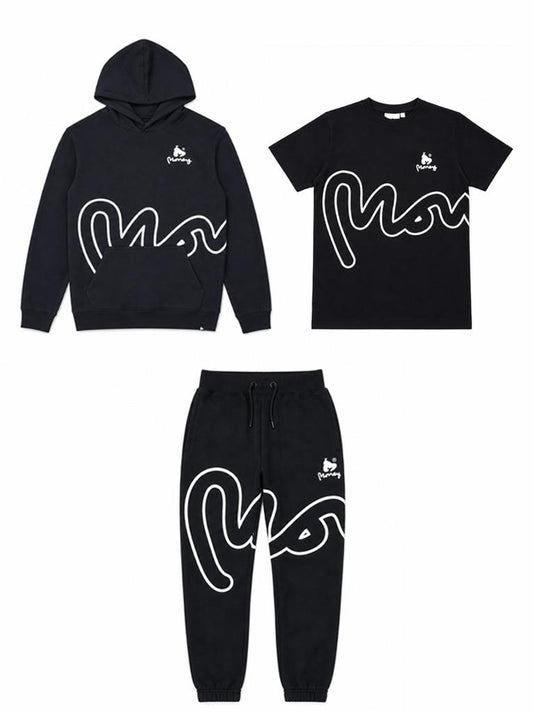 Junior Hidden Sig Tracksuit 3 pack Black
