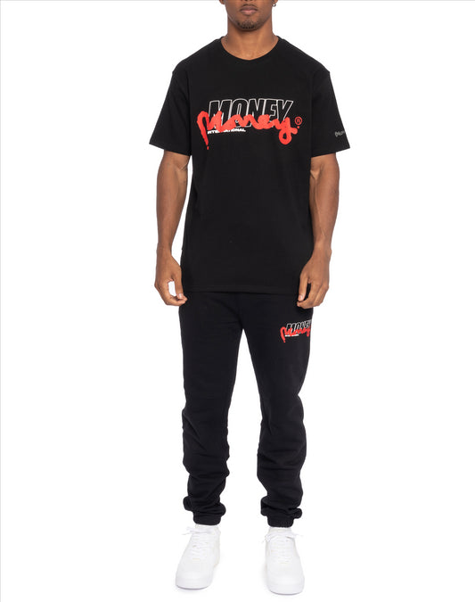 Double Money Tee Black/Red