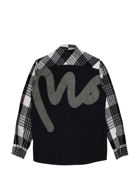 Check Over Shirt Black