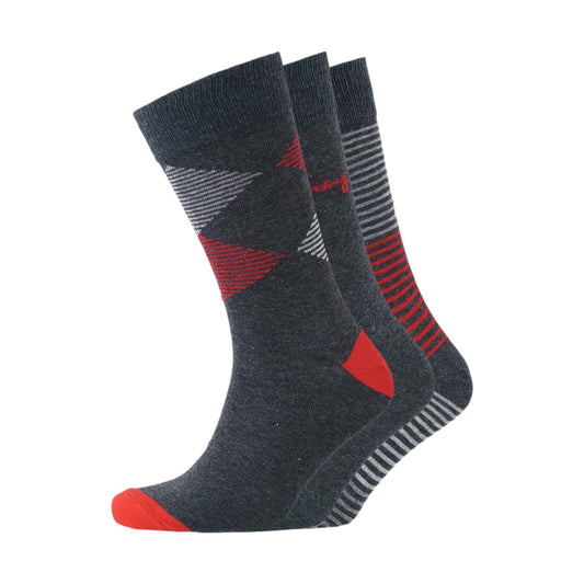 Sig Line Socks 3pk - Black Assorted