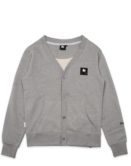 Combo Patch Button Sweat Grey Melange