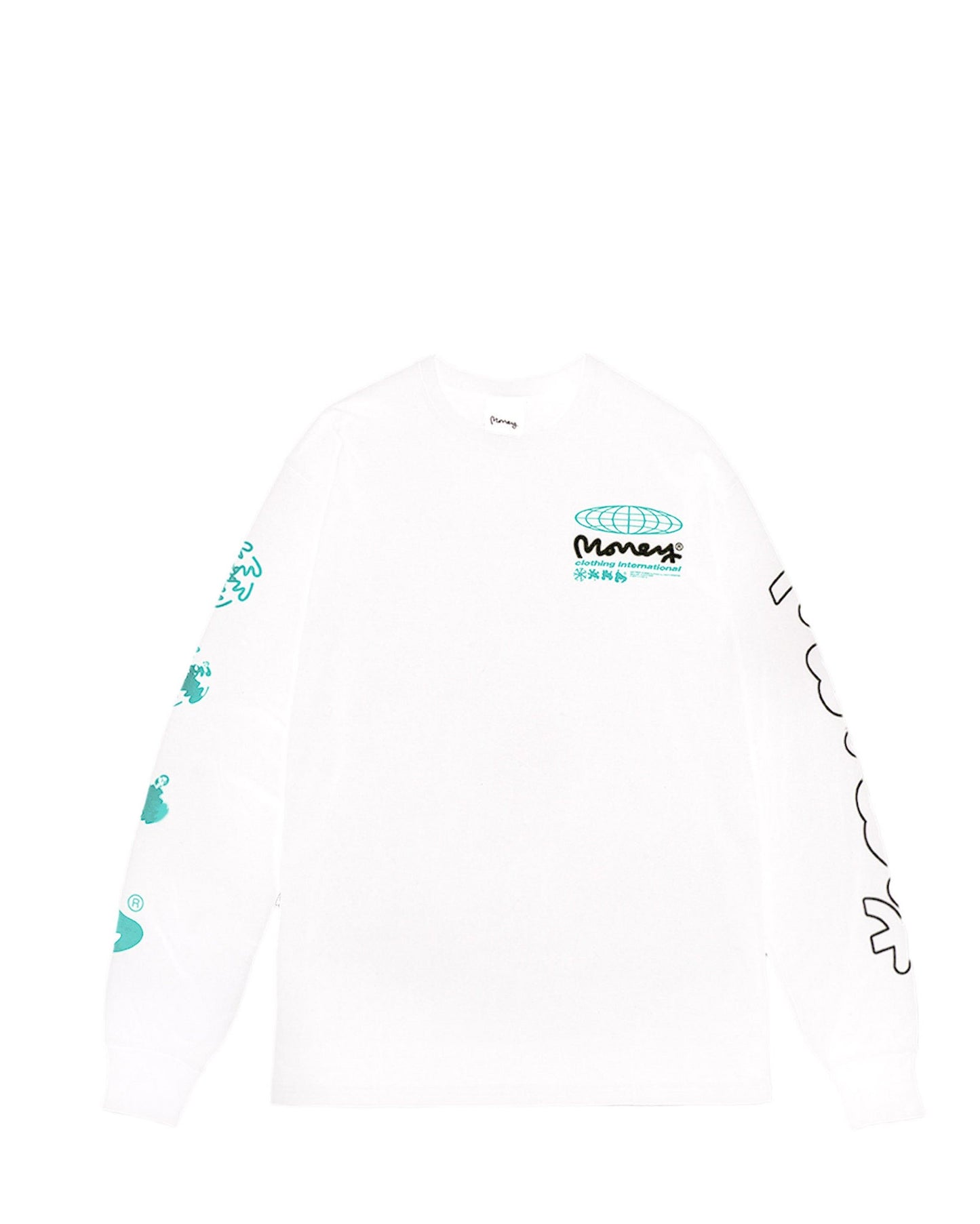 International Long Sleeve Tee White