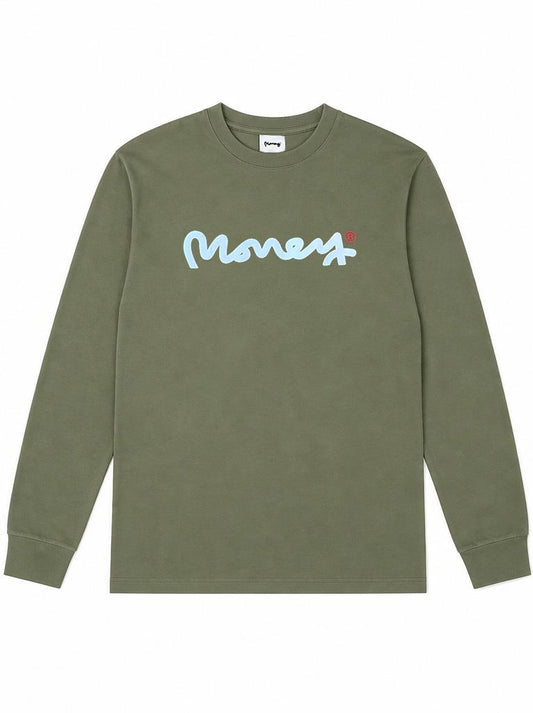 Money Junior Club Long Sleeved Tee Olive