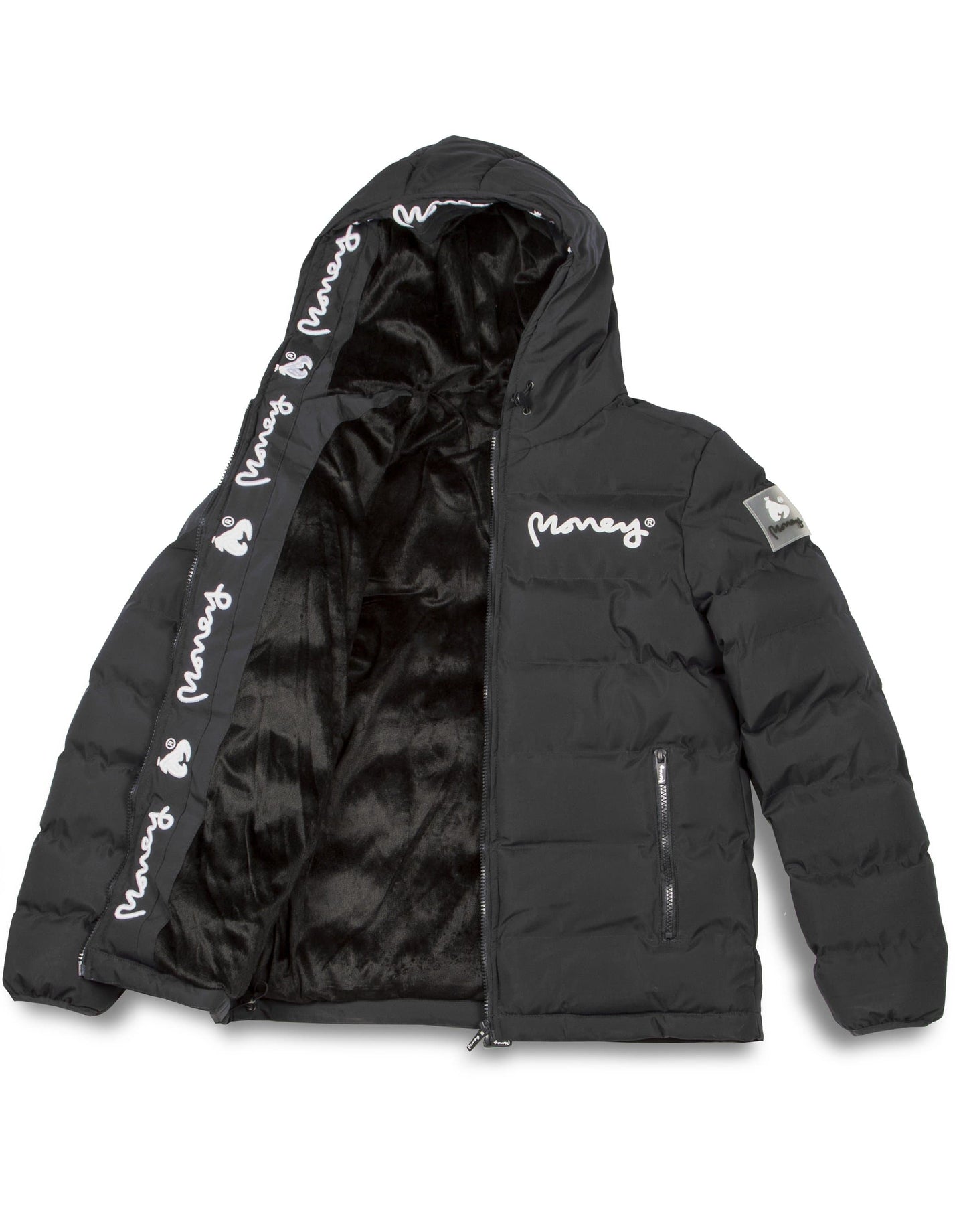 Ladies Emerton Hooded Puffer Jacket Black