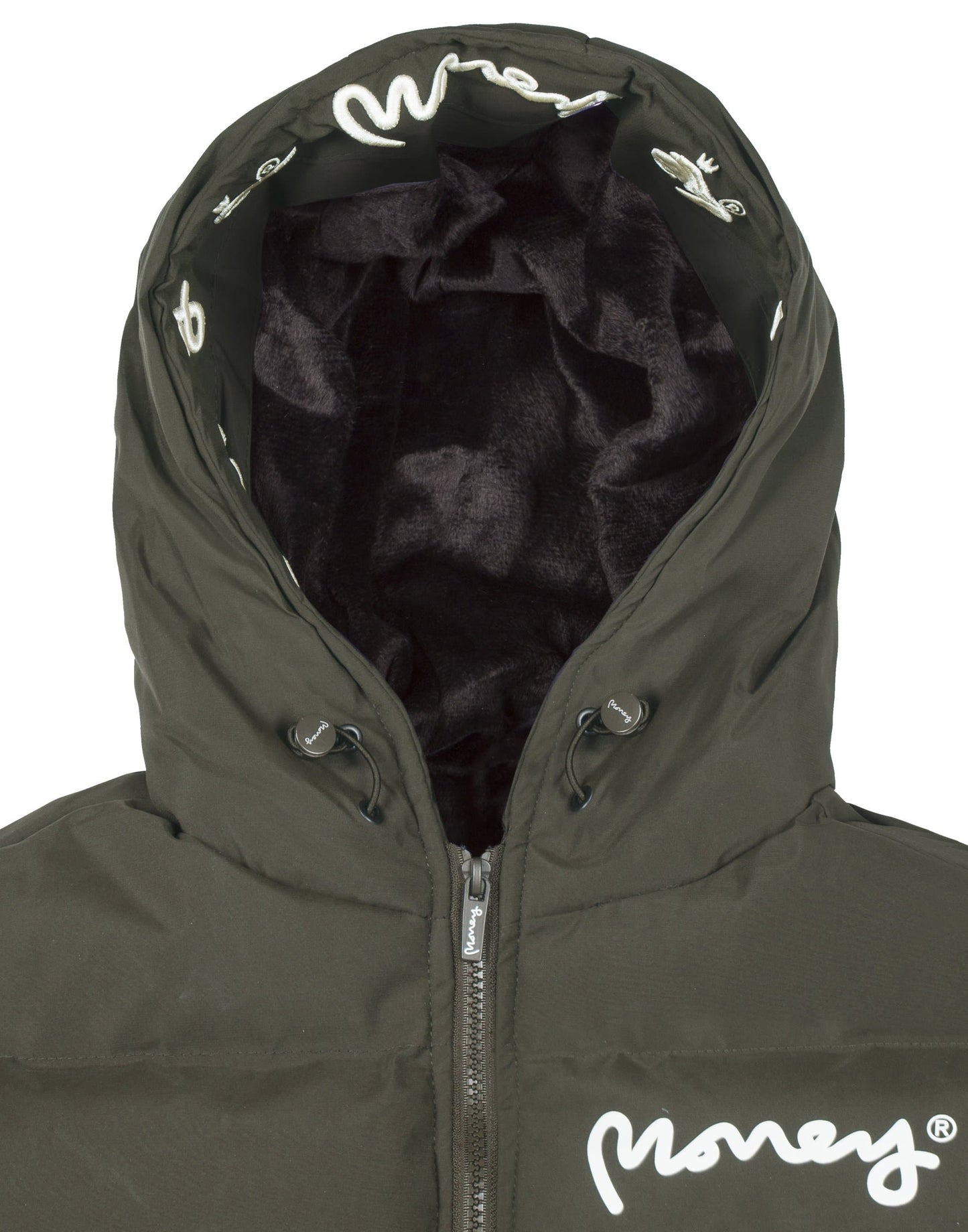 Ladies Emerton Hooded Puffer Jacket Olive