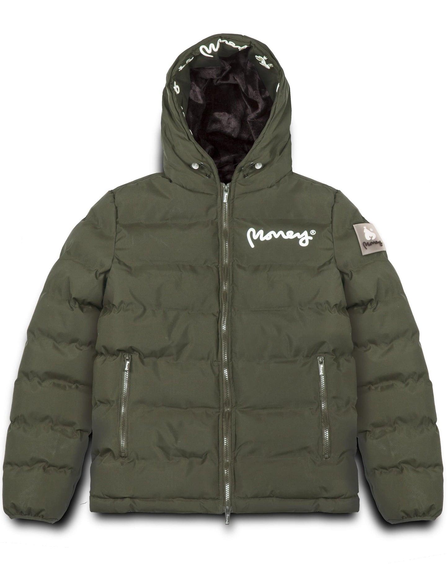 Ladies Emerton Hooded Puffer Jacket Olive