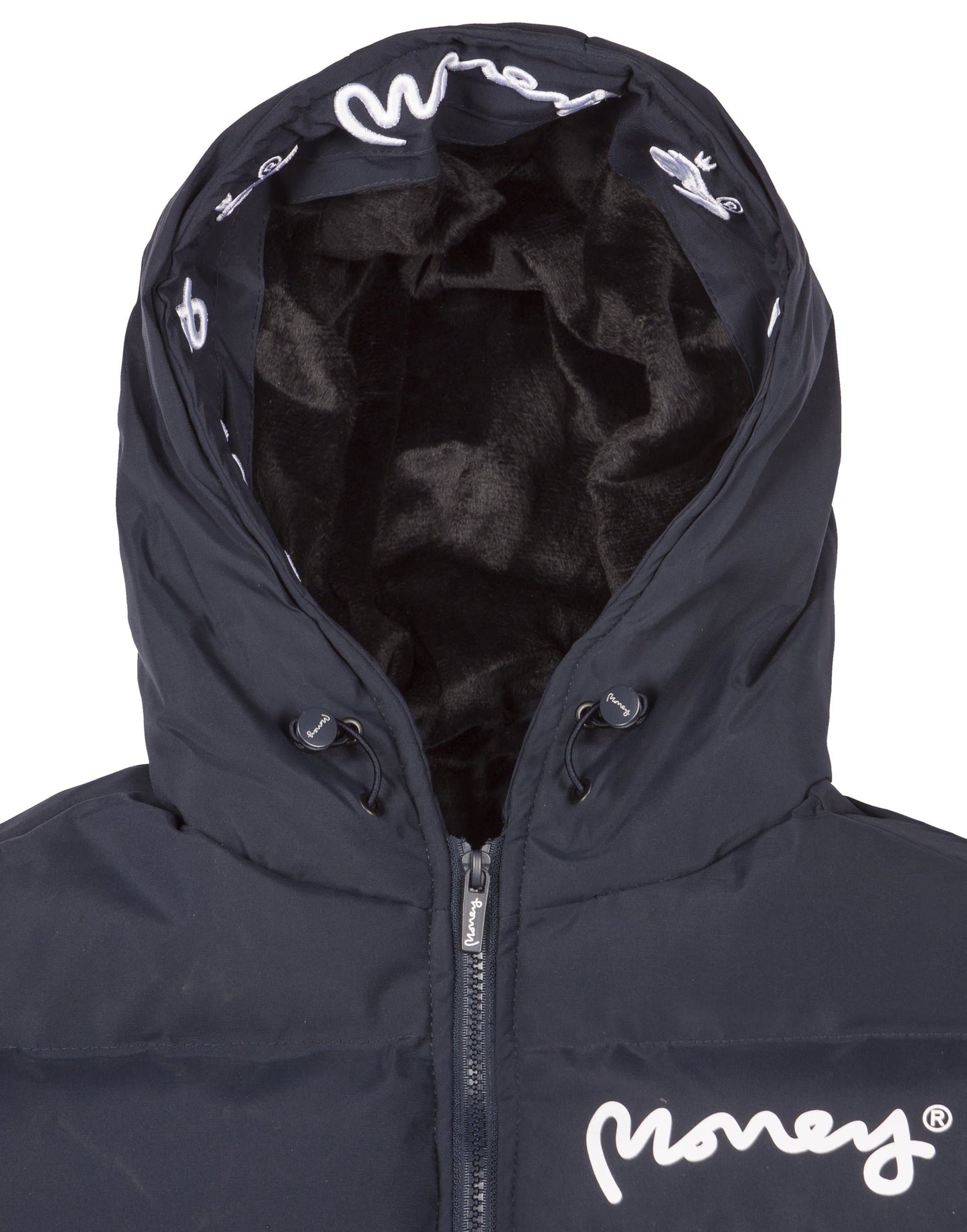 LADIES EMERTON HOODED PUFFER JACKET NAVY