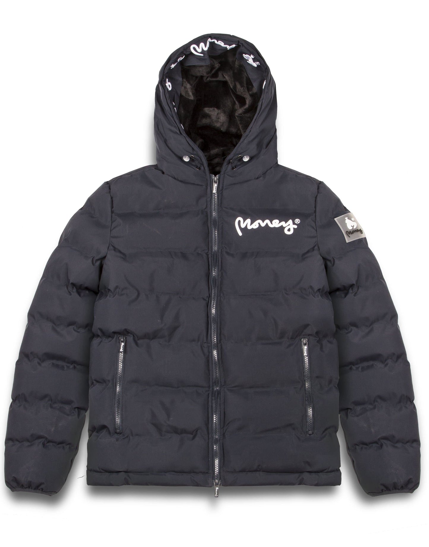 LADIES EMERTON HOODED PUFFER JACKET NAVY