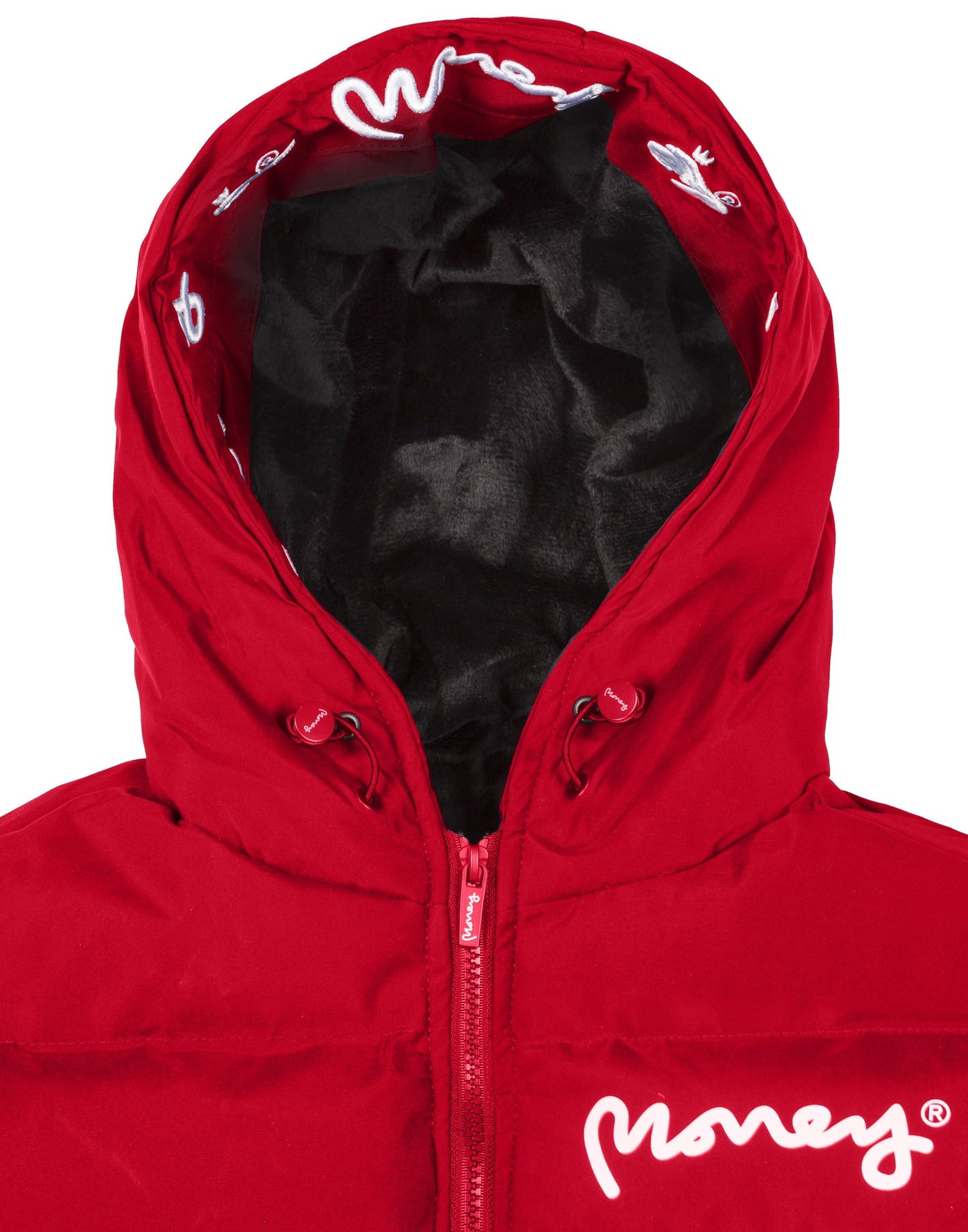 Ladies Emerton Hooded Puffer Jacket Red