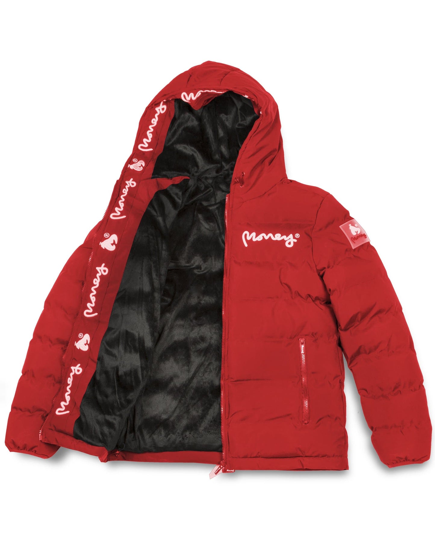 Ladies Emerton Hooded Puffer Jacket Red