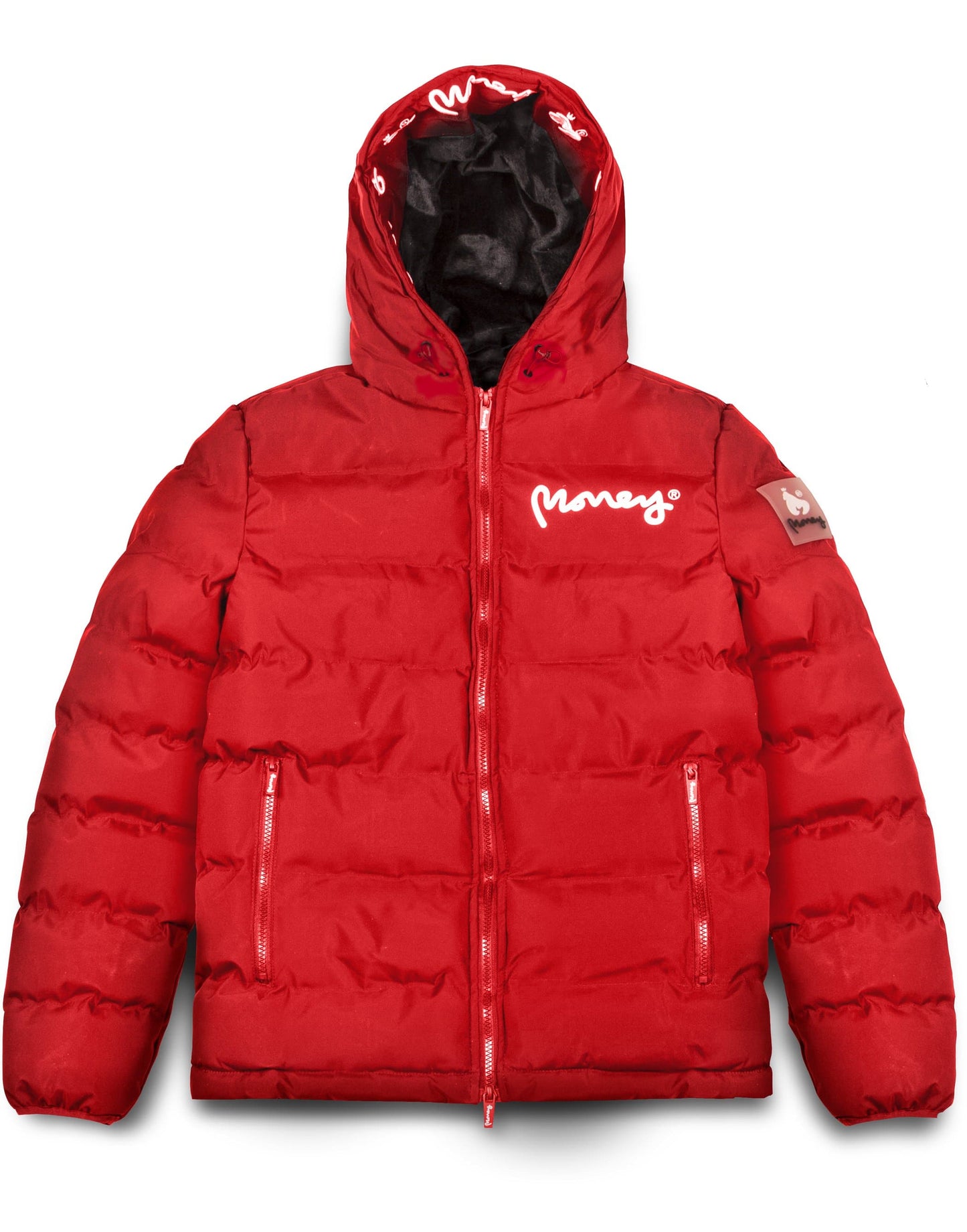 Ladies Emerton Hooded Puffer Jacket Red