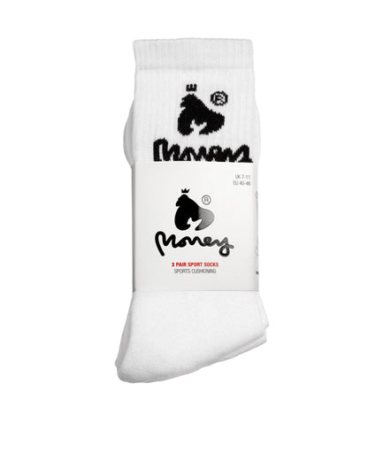 Sig Ape Sport Socks 3pk White