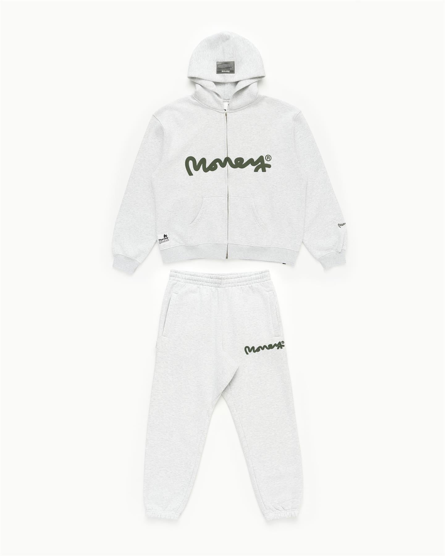 Sig Ape Heavy Weight Zip Hood Tracksuit Melange