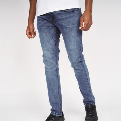 Ape Embossed Jeans  Mid Wash