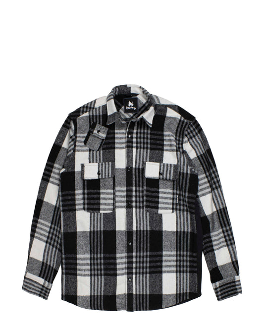 Check Over Shirt Black