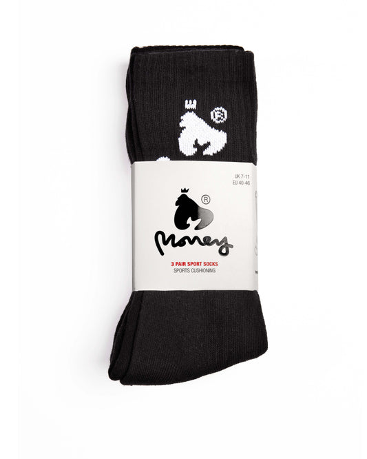 Sig Ape Sport Socks 3pk Black