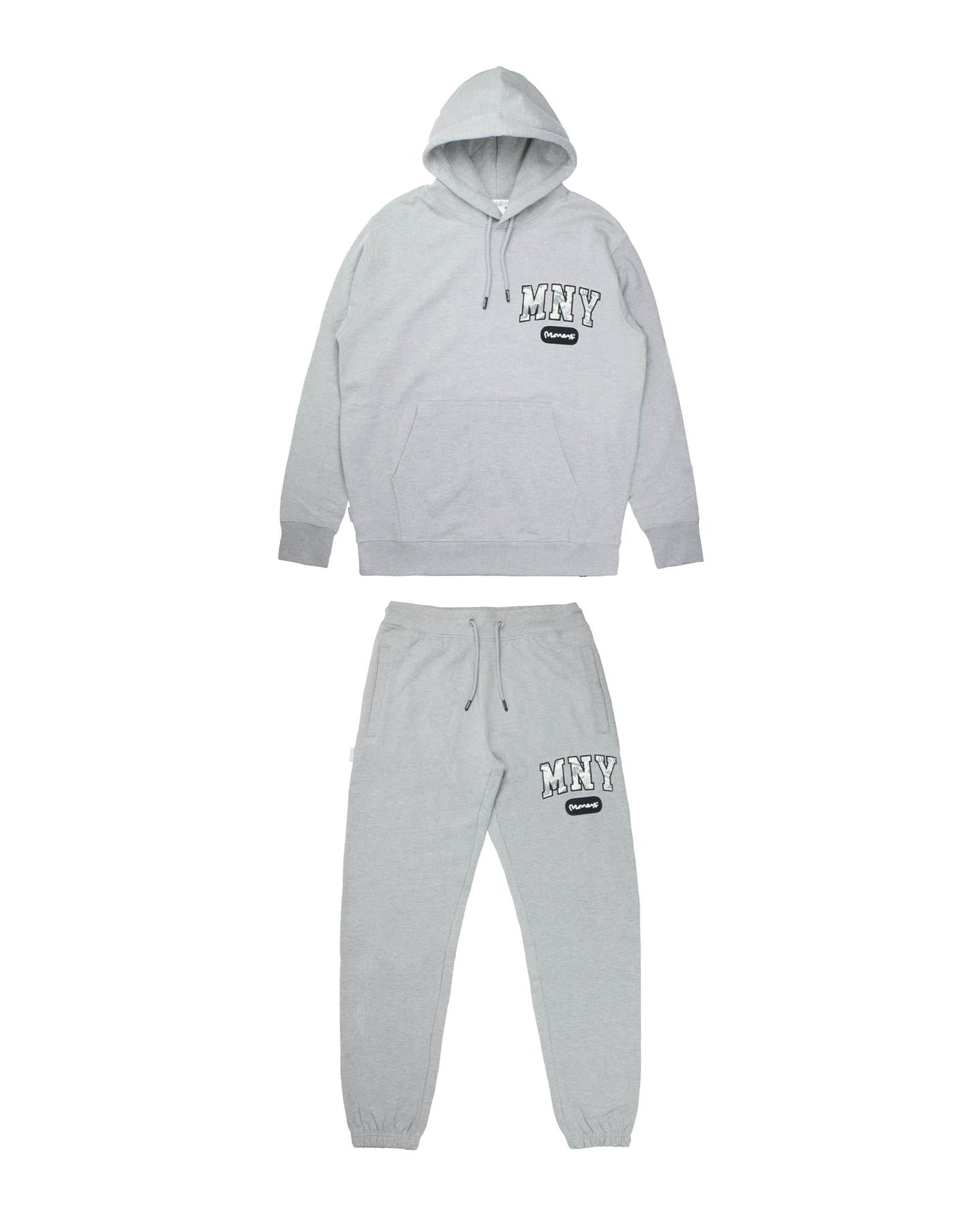Money Camo Fill Hood Tracksuit Melange