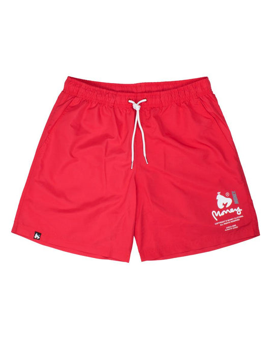 Money Copyright Swim Shorts Red