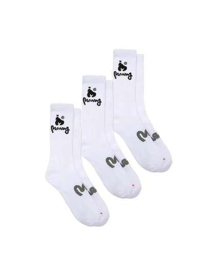 Sig Ape Sport Socks 3pk White