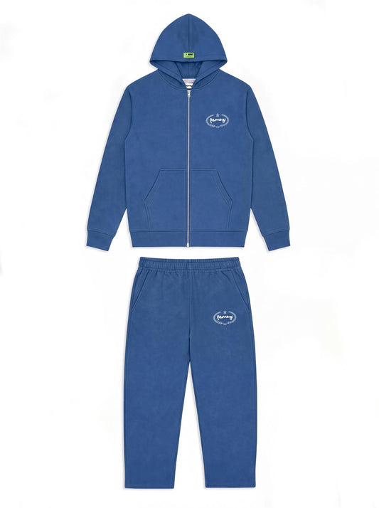 Money Laurel Sig Zip Hood Tracksuit Navy