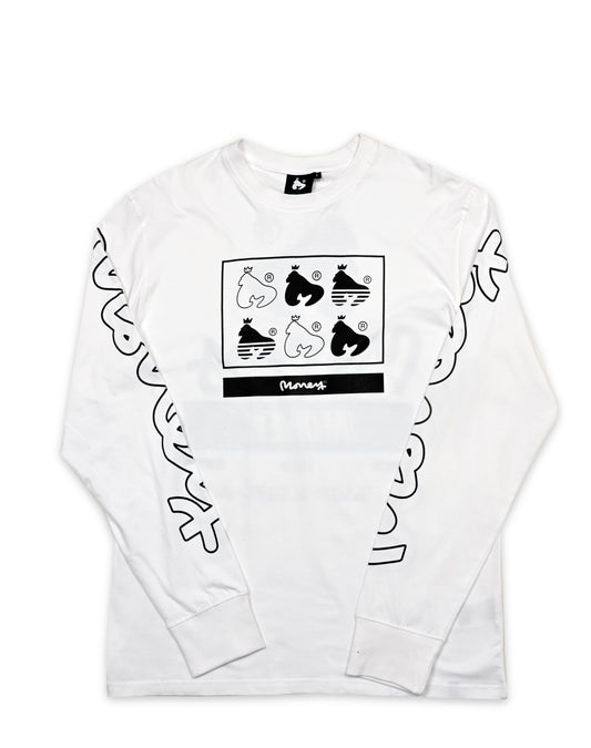 Money Tour Long Sleeve Tee White