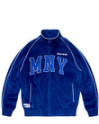 Money Velour Track Top Cobalt Blue