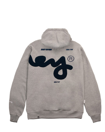 Chenille Big Sig Hood Ice Grey Melange