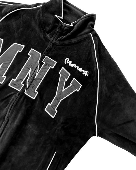 Money Velour Track Top Black