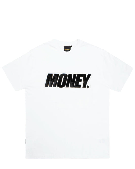 Velour Applique Tee White