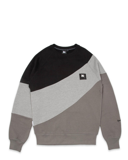 Swish Cut Combo Patch Crew Sweat Black