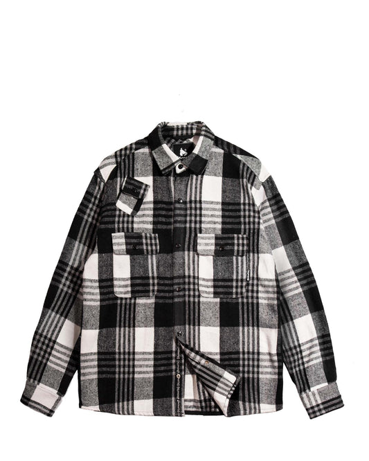 Check Over Shirt Black