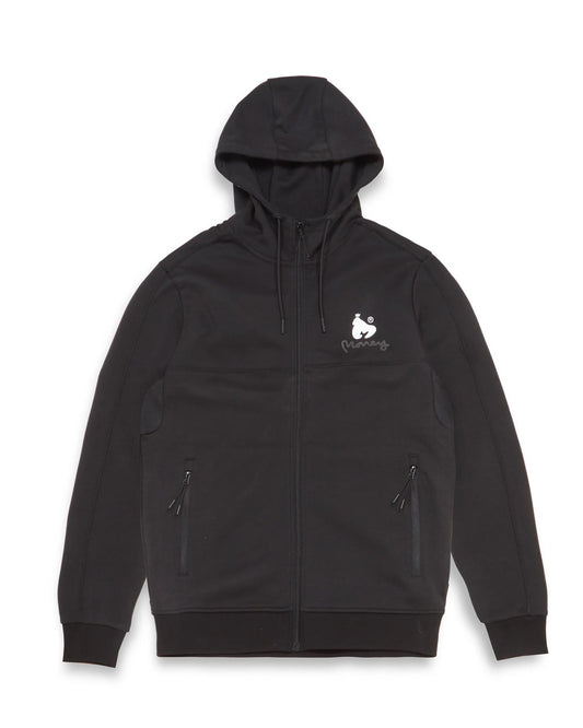 Money Metro Tricot Zip Hood Black