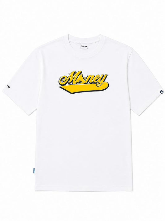 Money Gold Flex Tee White