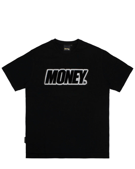 Velour Applique Tee Black