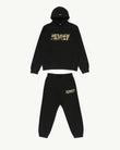 Block Chenille Hood Tracksuit Black