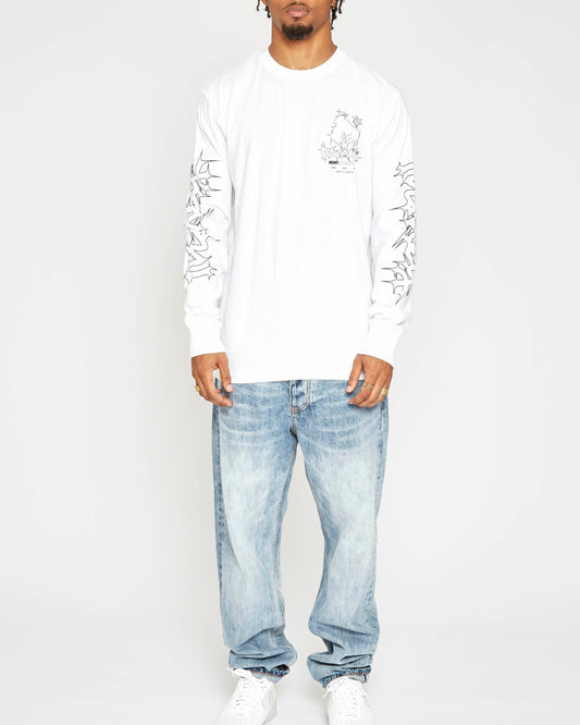 Sig Ape Barb Long Sleeve Tee White