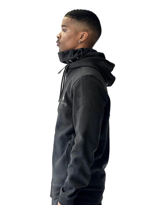 Money Metro Tricot Zip Hood Black
