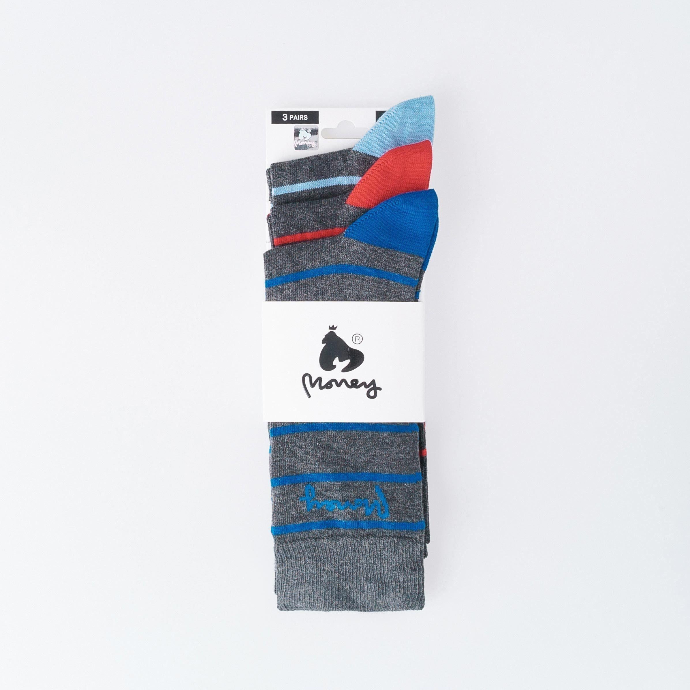 Sig Striped Socks 3pk Marl Mix
